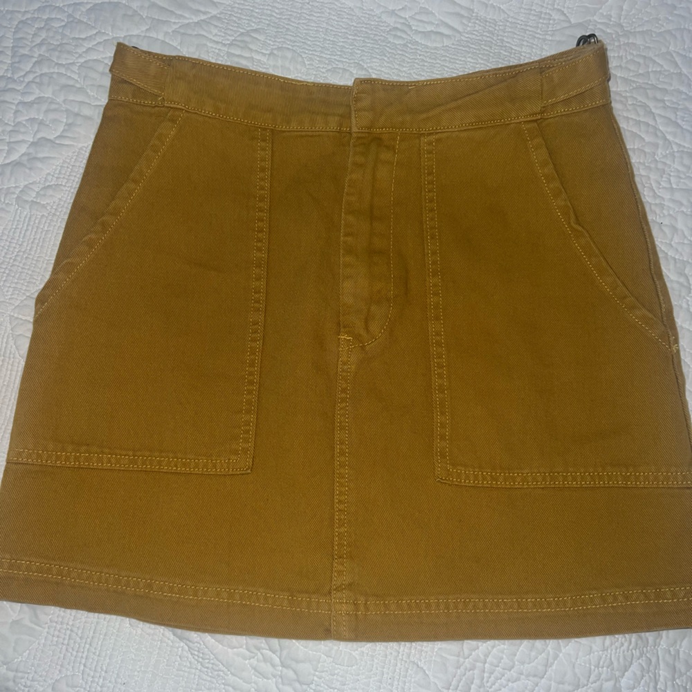 Blu Pepper Golden Brown Denim Skirt